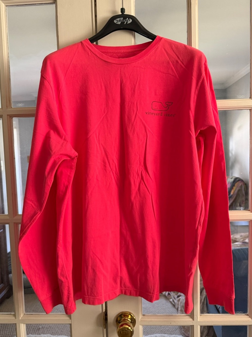 Vineyard Vines Bright Pink Long Sleeve Whale Shirt Large